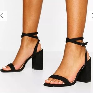 Boohoo Black Block Heels
